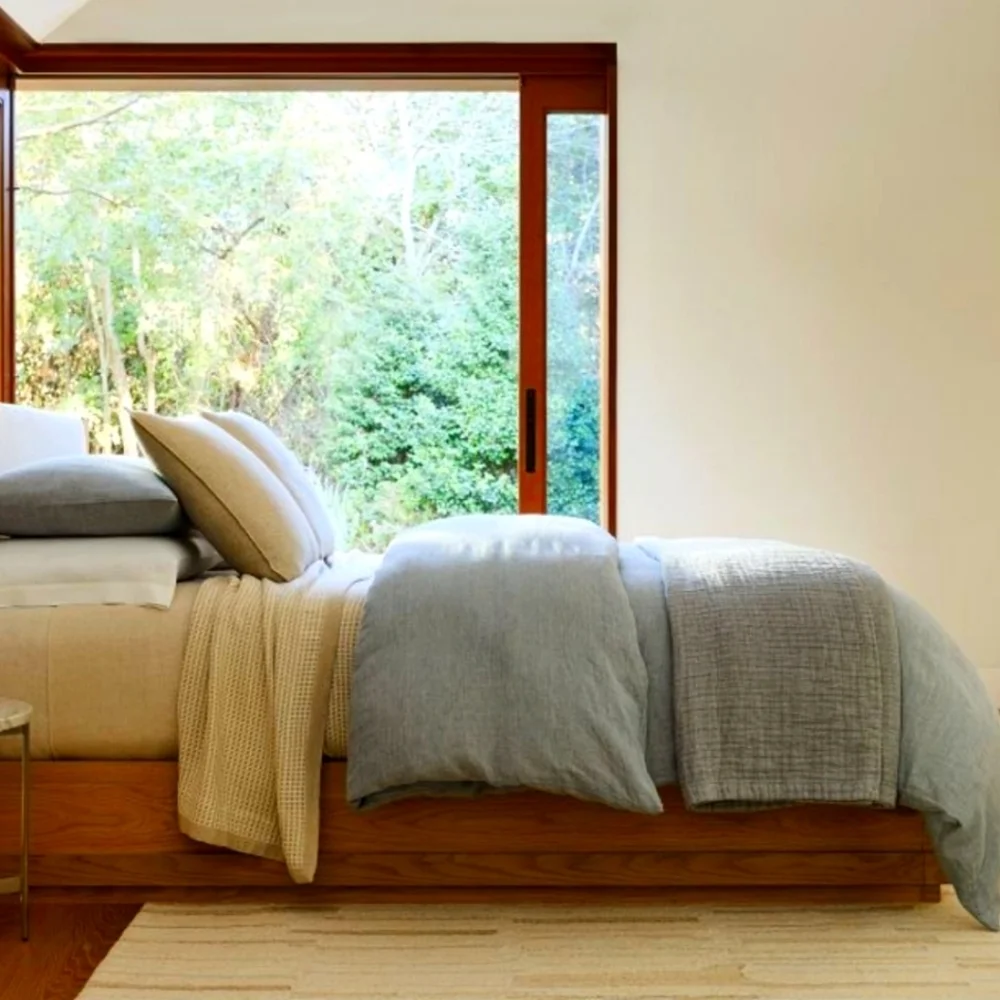 ❤️BUY 2 GET 1 FREE  West Elm European Flax Linen Duvet Cover, King/Cal.King